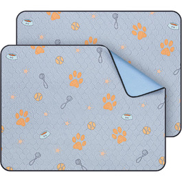 Багаторазові підгузки для цуценят, 2 шт. Супер вбираючі піпемати для собак, нековзні тренувальні пелюшки для диванів, вольєрів або автокрісел 76x81 см (2 шт.) (46x61 см (2 шт.))