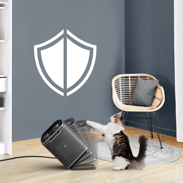 Обігрівач Rowenta Instant Comfort Compact 2000, керамічний, чорний, SO2350F0, A+++, 35 м²