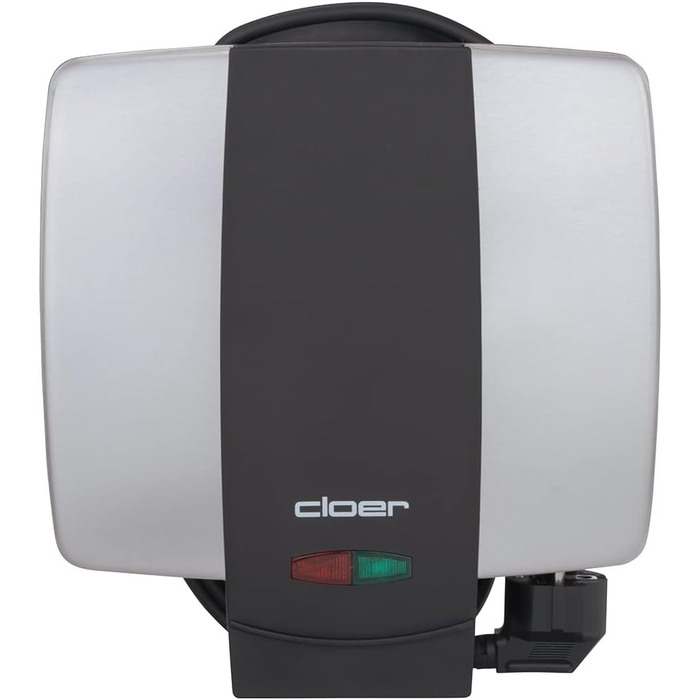 Вафельниця Cloer 1431 для вафель з корицею (9 шт.), антипригарне покриття, 930 Вт, індикатор, відсік для шнура, нержавіюча сталь