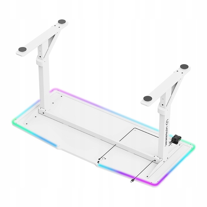 Ігровий стіл Ultradesk IRON WHITE, 132,5x60,5 см, регулювання висоти 71-81 см