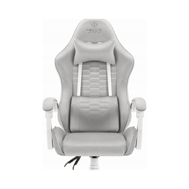Ігрове крісло HELL'S CHAIR HC-1000 Grey-White, сіра тканина