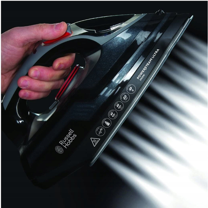 Потужна керамічна праска Russell Hobbs PowerSteamUltra 3100W Strażak