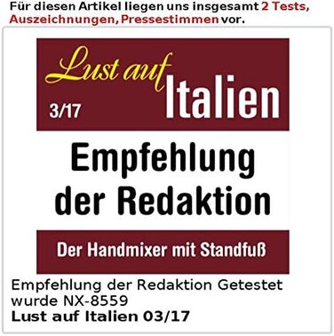 Ручний міксер Rosenstein & Söhne з 5 швидкостями та Turbo, 4 гачки, до 500 Вт (вінчик, міксер, кухонний помічник)
