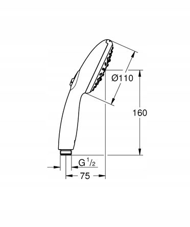 Душова лійка Grohe Tempesta 110, 3 режими розпилення, 28419003