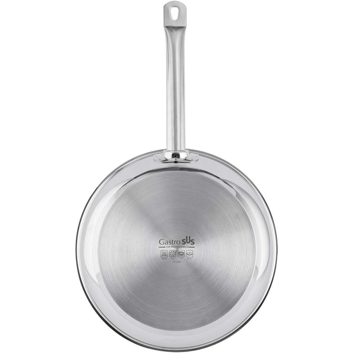 Industar Diamas Pro Stainless Steel Fry Pan - 28cm - Stiftung Warentest Winner