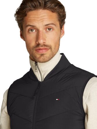Жилет чоловічий Tommy Hilfiger Mix Quilt, водонепроникний, 3XL, великі розміри (Чорний)