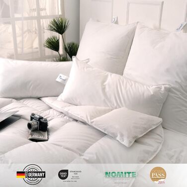 Dreamworld Nature Duvet - Made in Germany - 200x200 cm down duvet made of 90% down and 10% feathers, winter duvet, suitable for allergy sufferers (nomite), Öko-Tex 100 Class 1 certified, Downpass 200 x 200 cm winter duvet
