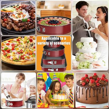 Набір форм для випічки Springform Set (4 шт.) - червоний, 16/20/22/26 см