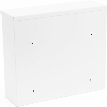 Поштова скринька Wiltec V12 біла, сталева оцинкована, з замком, оглядовим вікном та табличкою для імені 360x115x320 мм