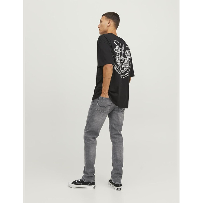 Джинси чоловічі JACK & JONES JJIGLENN Original SQ 349 Noos, чорний денім, Streetwear, розмір 32W/30L