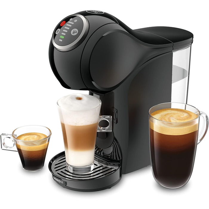 Кавомашина капсульна NESCAFÉ Dolce Gusto De'Longhi Genio S Plus EDG315.B, 0,8 л, чорна, для еспресо, капучино, латте