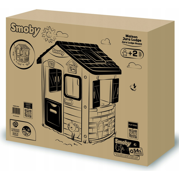 Дитячий садовий будиночок Smoby Life Neo Jura (великий) з кухнею та віконницями