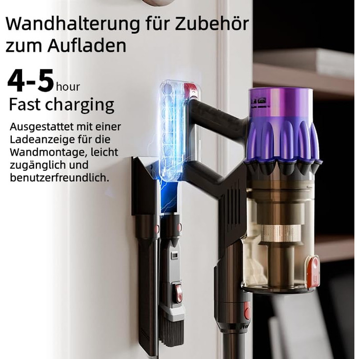 Bergexpertе Orizom: Бездротовий пилосос з автоматичним визначенням забруднення, 60 хв роботи, для килимів, твердих підлог та шерсті тварин, 550 Вт (фіолетовий)