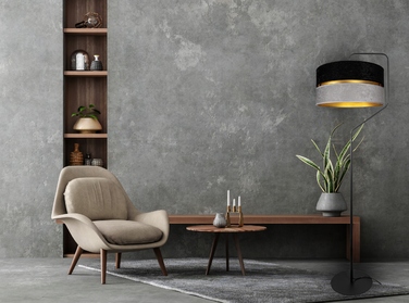 Підлогова лампа Glimex MODERN E27 60 Вт, чорний, сірий, жовтий