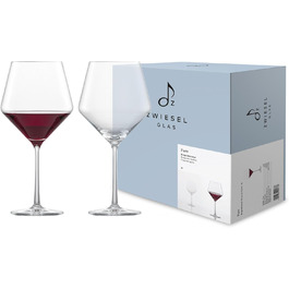 Келихи для червоного вина Zwiesel Glas Pure, набір 2 шт., тритан-кристал, для бургундського, посудомийна машина, Німеччина