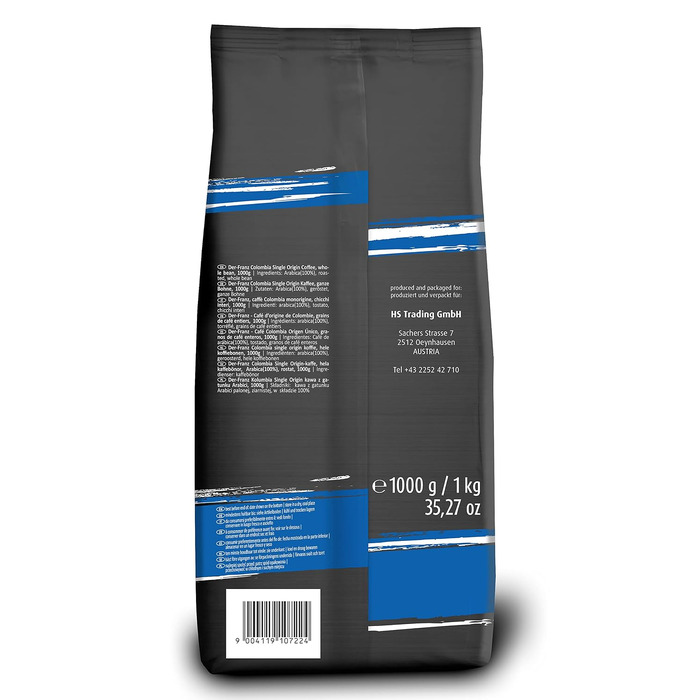 Кава в зернах Der-Franz Columbia Single Origin, Колумбія, 1000 г