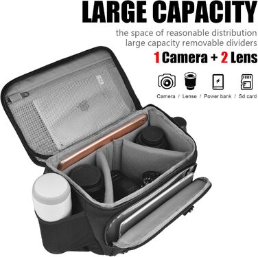 Захисний футляр для дзеркальної камери: Canon, Nikon, Sony, Fuji. Важливий аксесуар для фотографів. Чорний, L