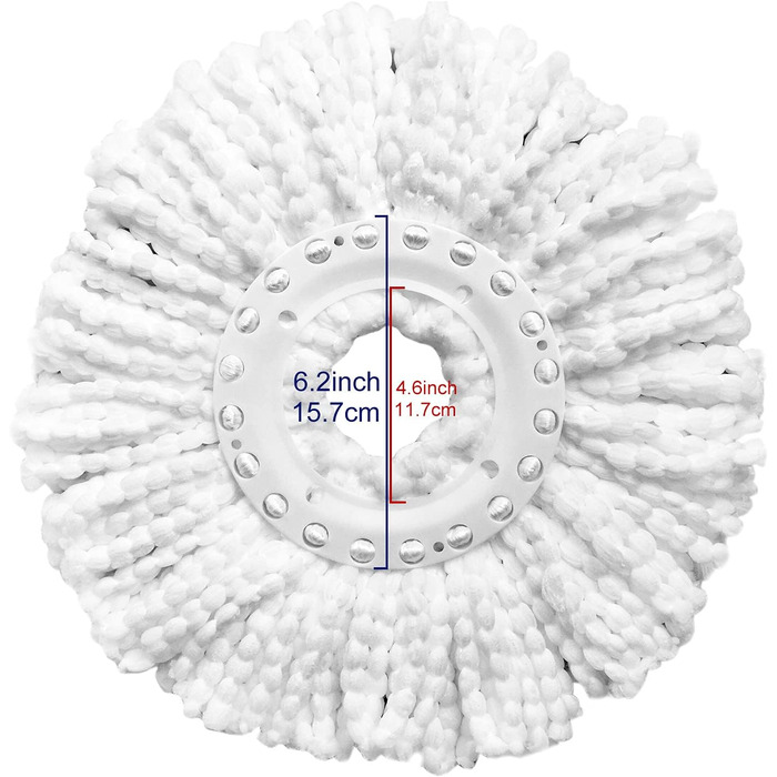 6 Pieces Spin Mop Replacement Heads Compatible with Standard Size Spin Mop, Easy to Clean and Durable Microfiber Spin Mop Refills, Mop Head for Floor Cleaning