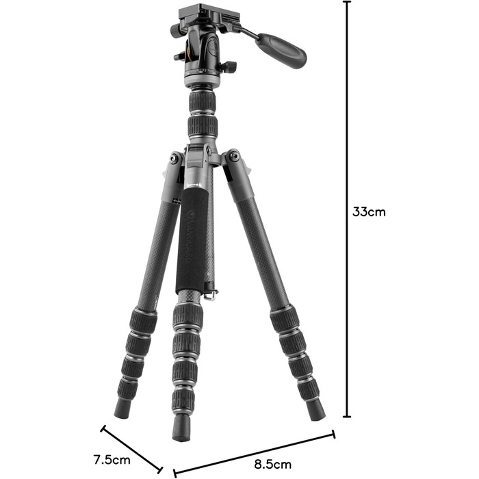 Карбоновий дорожній штатив Vanguard Veo 3GO 204AB з 2-осьовою головкою, діаметр 23мм