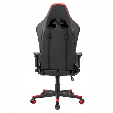 Ігрове крісло Velaco FURY-BL-RD, штучна шкіра, чорно-червоне