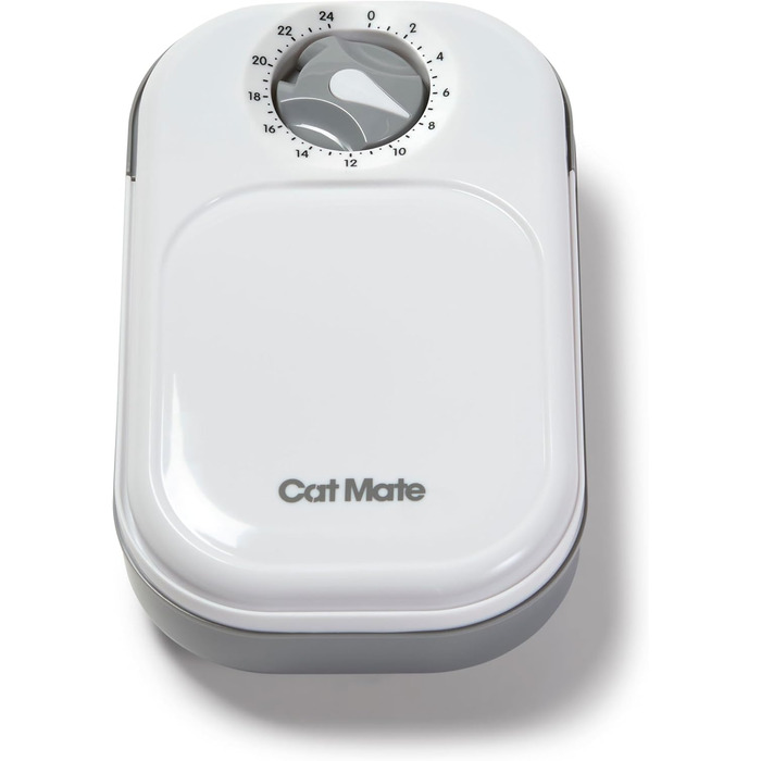 Автоматичний годівниця для котів та маленьких собак Cat Mate C200 з таймером, 2 миски, білий, з акумулятором, до 400г на порцію