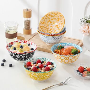 Набір посуду Vancasso Selene для 6 осіб, 24 елементи: тарілки, супові тарілки, десертні тарілки, миски, пастельний фарфор, мікрохвильова піч