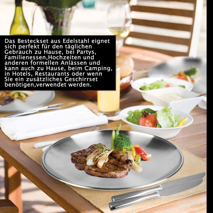 Набір столових приборів для кемпінгу на 4 особи, 20 предметів: набір виделок та столових приборів для пікніка, портабельне посуд, столові прибори з нержавіючої сталі з органайзером, багаторазовий, довговічний