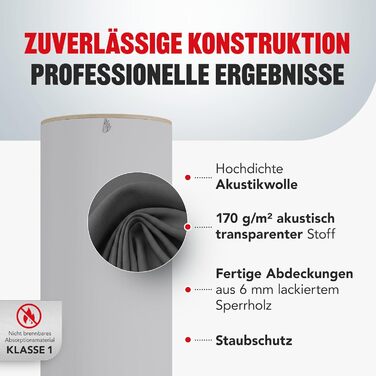 Бас-пастка Addictive Sound Bassfalle Rund Standard для студії, акустична панель зі спеціалізованої вовни (80-210 Гц), Apple, 98 см, Made in EU