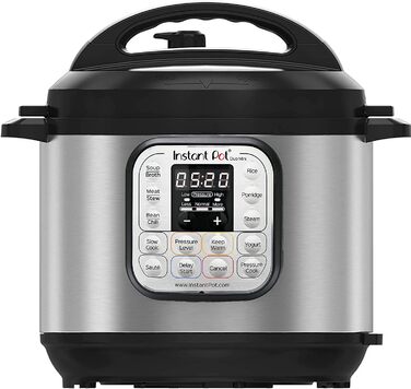 Instant Pot Duo 30 Electric Multi-Cooker 3L - Pressure Cooker, Slow Cooker, Rice Cooker, Sauté Pan, Yogurt Maker, Steamer, and Food Warmer, Stainless Steel, Silver Duo 3 Liter