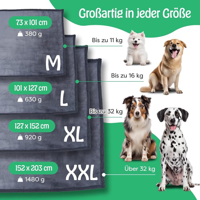 Водонепроникний килимок для собак Petpurry® 127x152 см (XL, сірий) - М'який, миючий, для дивана