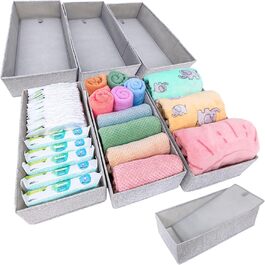 For IKEA dresser; THE ORIGINAL; perfect fit; Sturdy base; Drawer organization system for changing supplies, baby clothes, socks, underwear; 5-piece set (HEMNES DOUBLE FileFolding)
