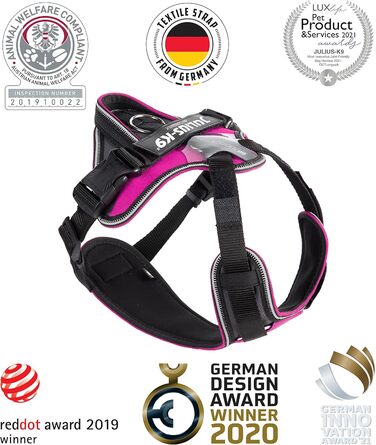 Нашийник для собак JUIUS K-9 IDC, розмір 2XS, рожево-сірий