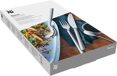 WMF Cutlery Set Nuova with Engraving as Desired, 4-Piece Stainless Steel with Box, NEW
