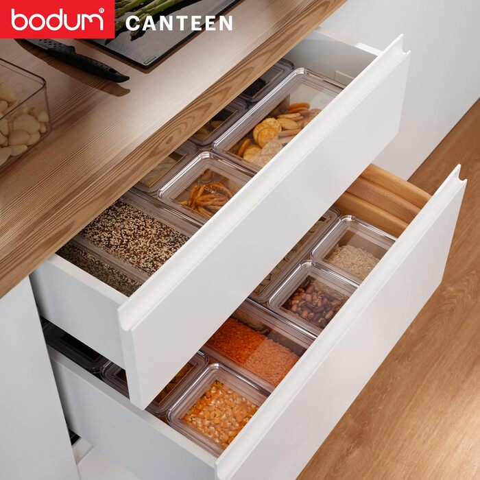Набір контейнерів для зберігання Bodum CANTEEN (12 шт) прозорі, BPA-free, для посудомийної машини, штабельовані