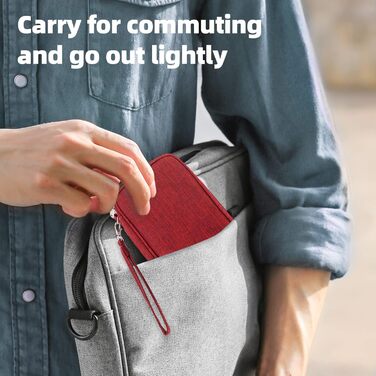 Органайзер для кабелів NEUSID: зручна подорожня сумка для USB-кабелів, Power Bank, SD-карт (червона)