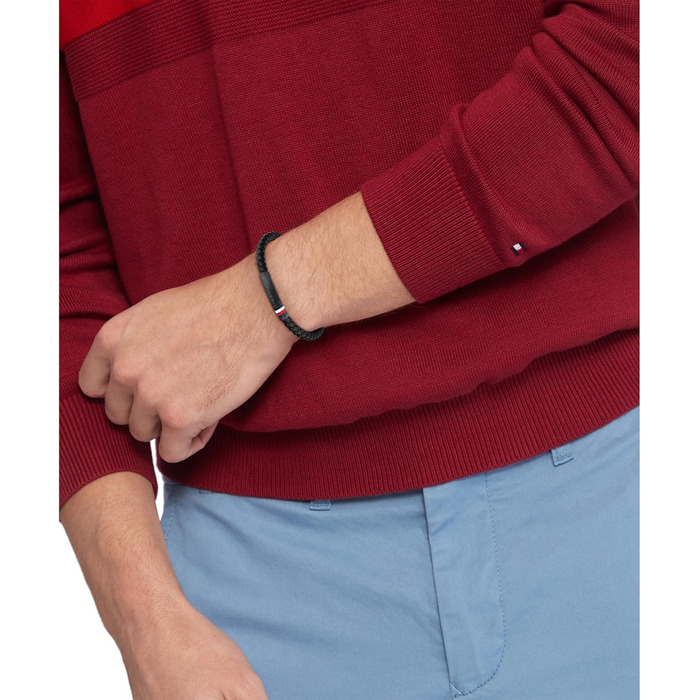 Браслет чоловічий Tommy Hilfiger шкіряний чорний 2790403