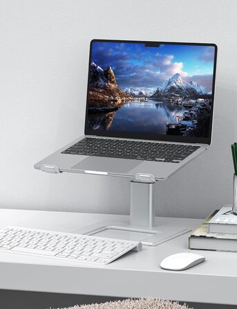Підставка для ноутбука ALASHI, регульована, ергономічна, металева, чорна, 10-15.6 дюймів