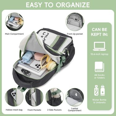 Шкільний рюкзак для підлітків (унісекс), 5-10 клас, 20L. Водовідштовхуючий, для ноутбука 15.6