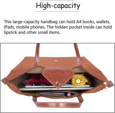 Велика жіноча сумка-шопер водонепроникна чорного кольору для подорожей, офісу та покупок (Rost, L)