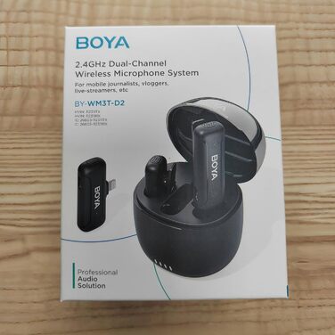 Мікрофон петличний бездротовий BOYА BY-WM3T-D2 (Lightning) для Android, iPhone, Лайв-стрім, Vlog, 100 м, шумозаглушення, USB-C