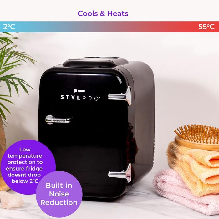 Mini Beauty Kühlschrank Stylpro Schwarz 4L: Для догляду за шкірою, серумами, кремами, масками та нігтями