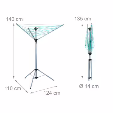 Relaxdays Clothes Airer with Base