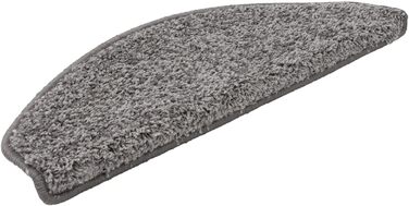 Сходинкові килимки ETM Barcelona: набір 15 шт. (сірий, напівкруглий, 65 x 23,5 см)