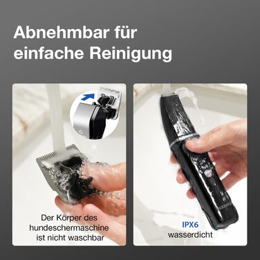 Набір для стрижки собак 3-в-1: машинка, триммер для лап, тиха робота, для густого хутра, чорний колір