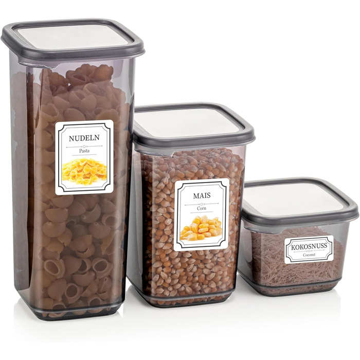 Контейнери для зберігання Meleni з кришкою, набір 12 шт., для кухні, зберігання та організації, BPA Free