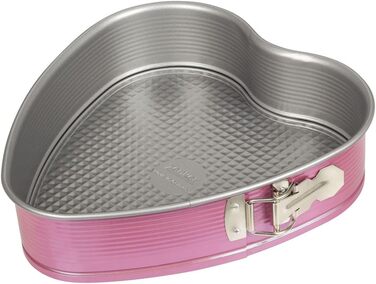 Форма для випічки Zenker Herzspringform серцем, рожева, з антипригарним покриттям, 1 шт.