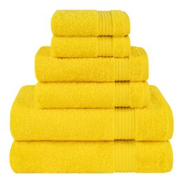 Набір рушників для ванної Cotton Paradise, 100% бавовна, жовтий, 6 предметів (2 великих, 2 середніх, 2 для обличчя)