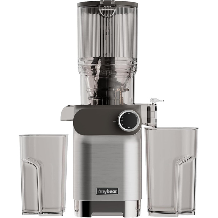Anybear Швидковичавник, 200W, холодний віджим, Tritan, BPA-free, рецепти соків (сірий)