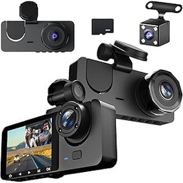Автокамера 4K, Dashcam для авто, передня та задня, з Wi-Fi, 32GB SD-карта, паркувальний режим, нічне бачення, G-сенсор, циклічна запис