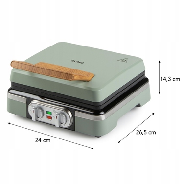 Вафельниця Domo DO9279W, 1520 Вт, зелена